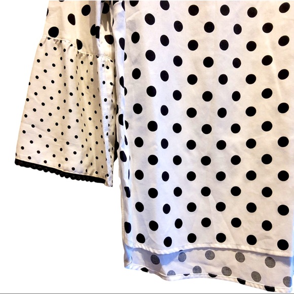 Foxcroft Polka Dot Blouse - Size 12 - Picture 3 of 5